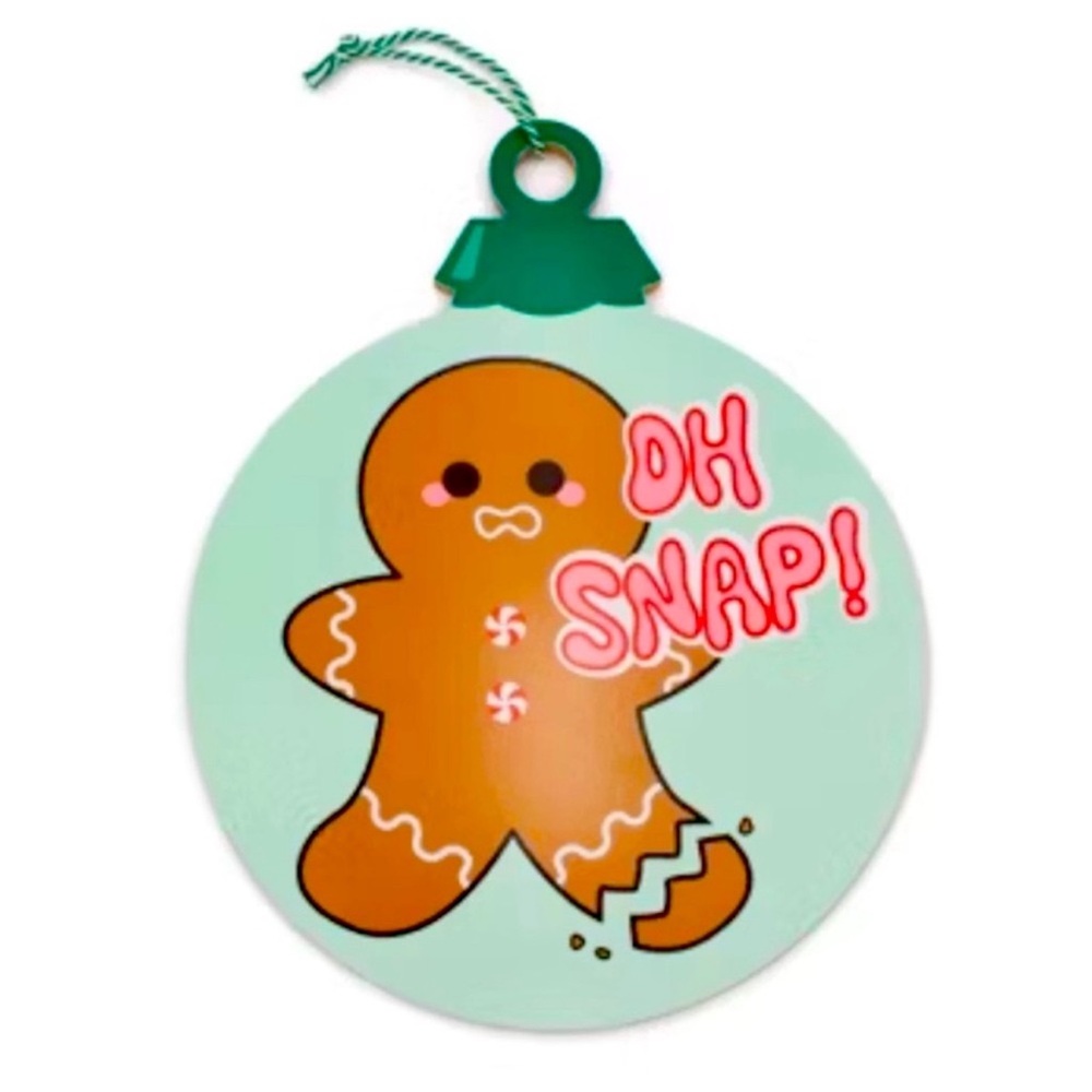 3 for $15 SALE Target Bullseye Gingerbread "Oh Snap" Hanging Sign Christmas